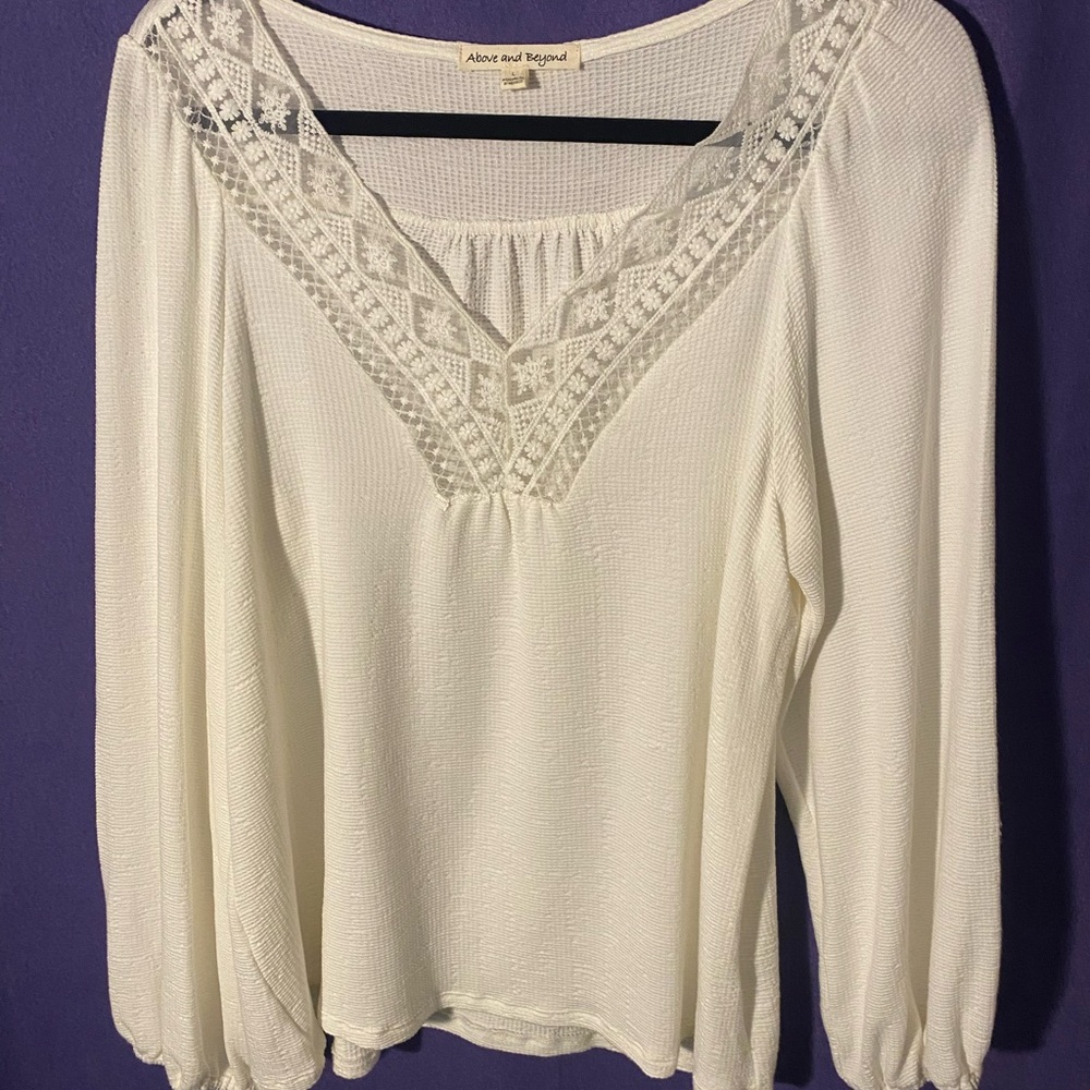 Elegant White Lace Blouse